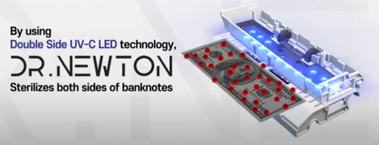 DR NEWTON - Sterilizes both sides of banknotes