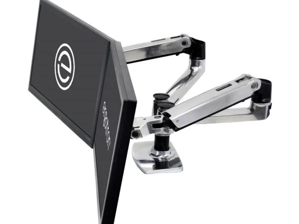 LX Dual Side by Side Arm Two Monitor Mount