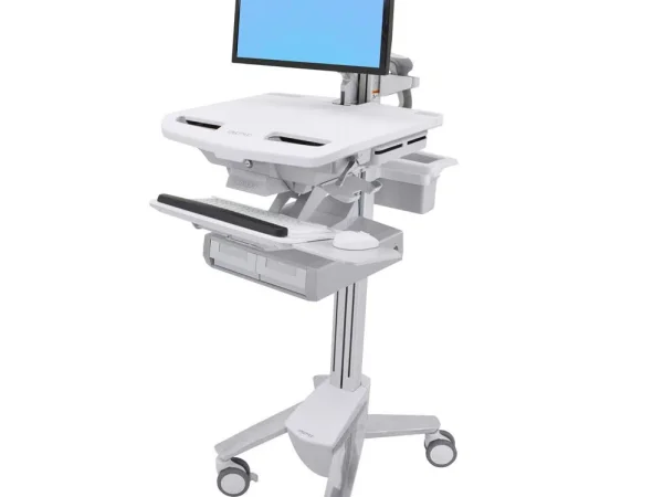 StyleView® Cart with LCD Arm, 2 Drawers (2×1)   Full Featured Medical Cart