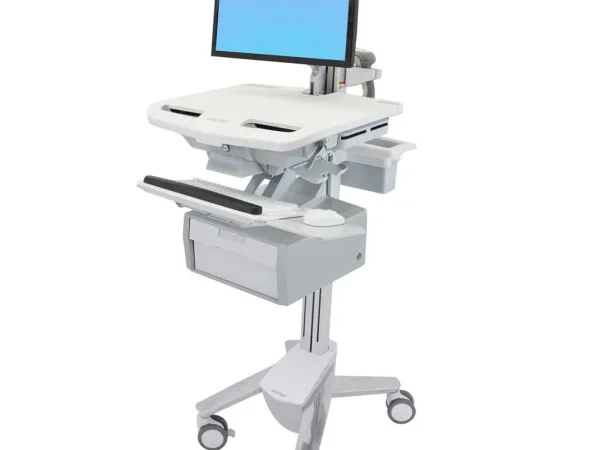 StyleView® Cart with LCD Arm, 1 Tall Drawer (1×1)   Full Featured Medical Cart