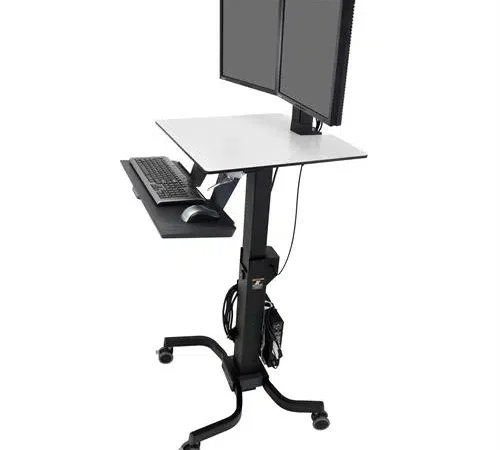 WorkFit C, Dual Sit Stand Workstation Office Mobile Desk