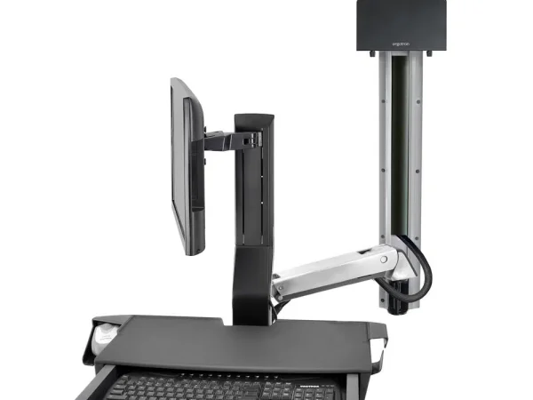 SV Combo Arm with Worksurface & Pan   Keyboard & Monitor Mount Workstation